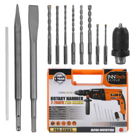 สว่านโรตารี่ InnTech รุ่น 2-26DFR 26 มม. 1650 วัตต์_6